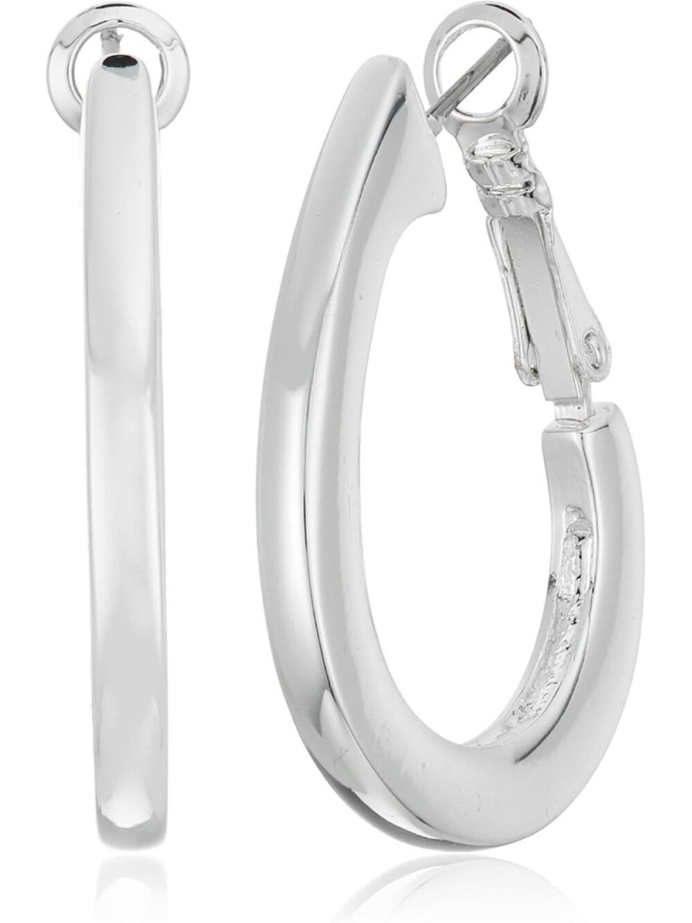 Napier Large Oval Hoop Earrings